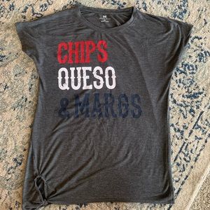 Boutique chips queso and Margs! Tee
